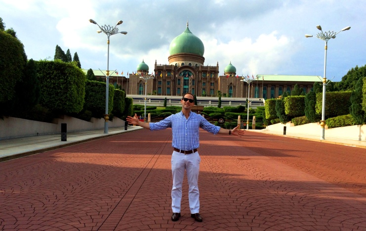 In front of the Prime Minister's palace.